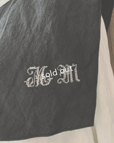 画像4: mifumi／当店限定 クロスステッチ刺繍の付け襟（スケキヨブローチ付）・黒