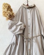 画像9: 【アンティークレースコサージュ付き】MARCHE' DE SOEUR／アンのリボンワンピース・アイスグレー (9)