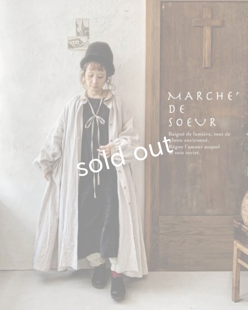 画像15: 【アンティークレースコサージュ付き】MARCHE' DE SOEUR／アンのリボンワンピース・ブラック (15)