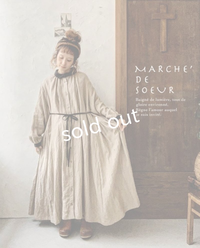 画像14: 【アンティークレースコサージュ付き】MARCHE' DE SOEUR／アンのリボンワンピース・ミルク (14)