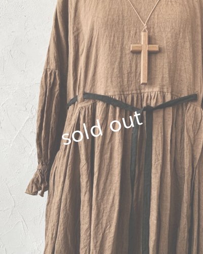 画像3: MARCHE' DE SOEUR/ラッフルウエストリボンワンピース・アンティークブラウン