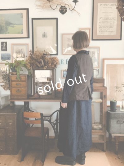 画像12: Reliure／ボタンベスト・ダークセピア