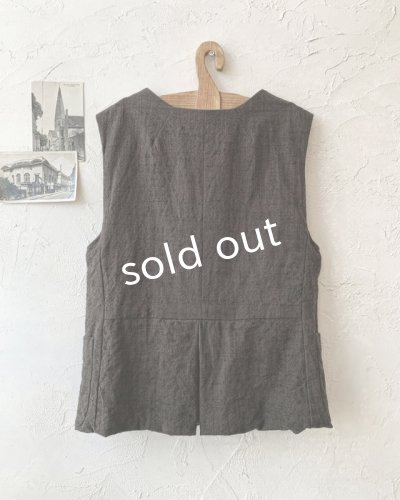 画像7: Reliure／ボタンベスト・ダークセピア