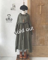 MARCHE' DE SOEUR／ラッフルウエストリボンワンピース・カーキ