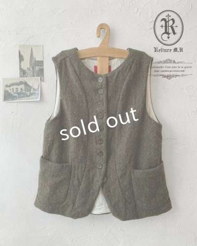 画像3: Reliure／ボタンベスト・ウールフォレスト