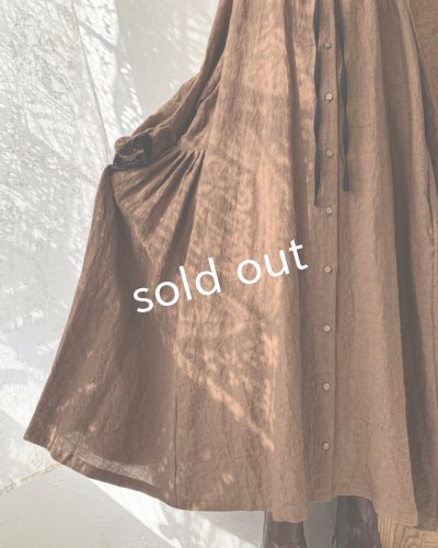 画像8: 【アンティークレースコサージュ付き】MARCHE' DE SOEUR／アンのリボンワンピース・アンティークブラウン