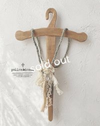 pollenbienco／アンティークレースとメダイのネックレス