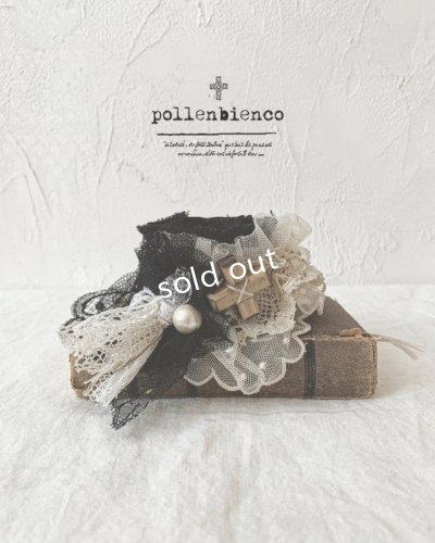 画像1: pollenbienco／アンティークレースのブレスレット・B