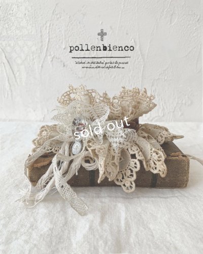 画像1: pollenbienco／アンティークレースのブレスレット・A