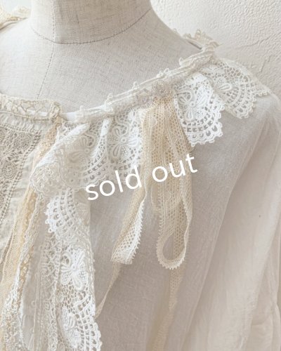 画像7: pollenbienco/アンティークレースのブラウス