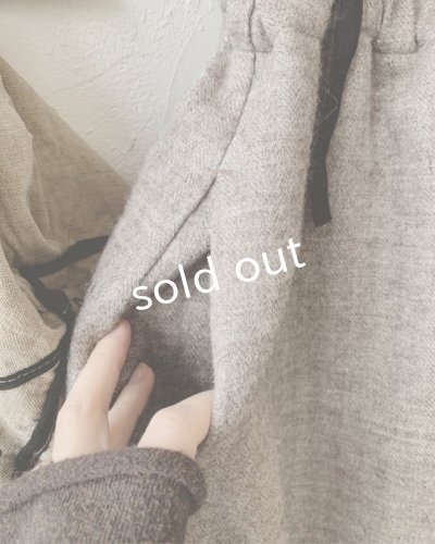 画像7: MARCHE' DE SOEUR／シェットランドウールヘリンボーン ピエロパンツ・モカベージュ