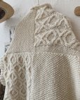 画像7: nepal hand knit/ニットポンチョ・アイボリー【フランスアンティーク・エパングル付】