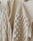 画像13: nepal hand knit/ニットポンチョ・ブラック【フランスアンティーク・エパングル付】