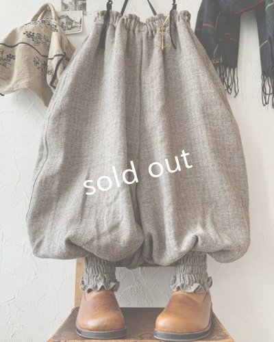 画像3: MARCHE' DE SOEUR／シェットランドウールヘリンボーン ピエロパンツ・モカベージュ