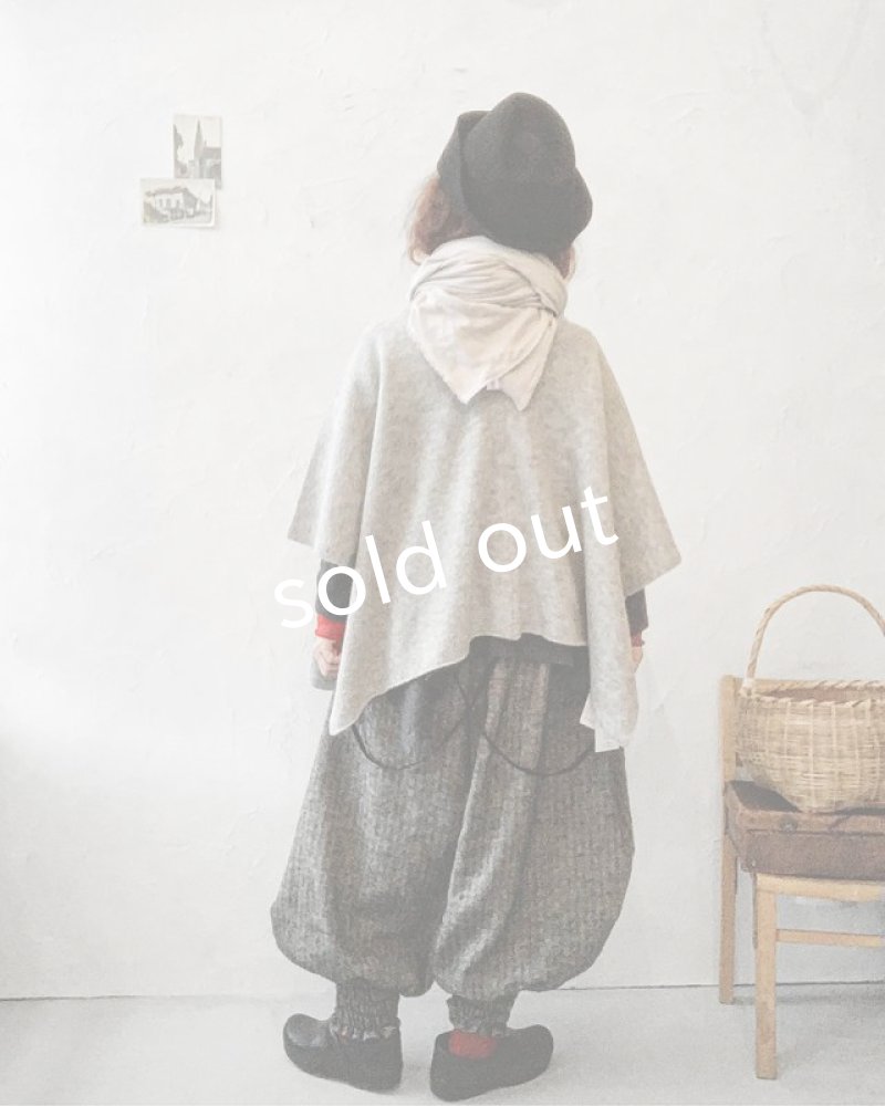 画像13: MARCHE' DE SOEUR／シェットランドウールヘリンボーン ピエロパンツ・チャコール (13)