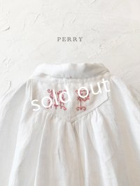 PERRY/ Lace coller button op ・white