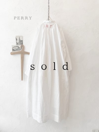 画像2: PERRY/ Lace coller button op ・white