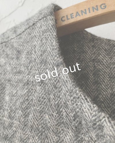 画像7: MARCHE' DE SOEUR/シェットランドウールへリンボーン ちびベスト・チャコール