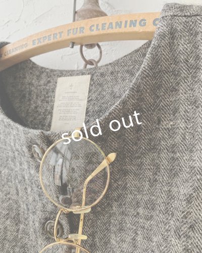 画像5: MARCHE' DE SOEUR/シェットランドウールへリンボーン ちびベスト・チャコール