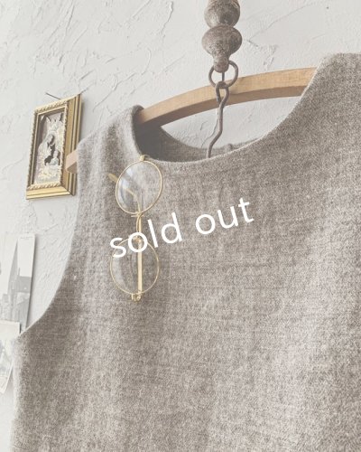 画像6: MARCHE' DE SOEUR/シェットランドウールへリンボーン ちびベスト・モカベージュ