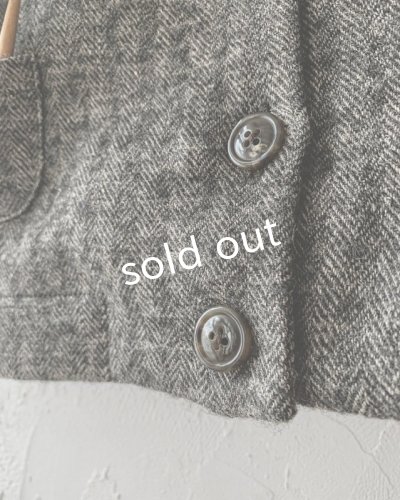 画像4: MARCHE' DE SOEUR/シェットランドウールへリンボーン ちびベスト・チャコール