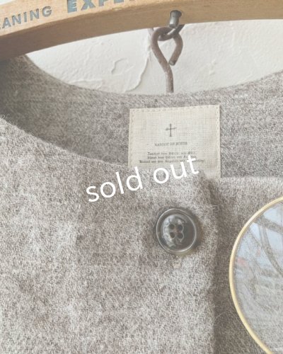 画像4: MARCHE' DE SOEUR/シェットランドウールへリンボーン ちびベスト・モカベージュ