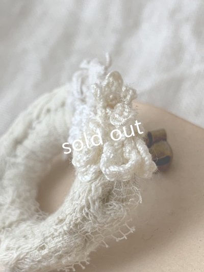 画像5: toromeco/草木染め tiny wreath & tassel brooch・smoky yellow