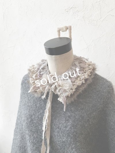 画像8: toromeco/裂き編みファーティペット・greige