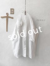 PERRY/ Pactch pk shirt op・white