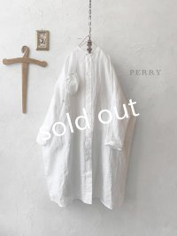 PERRY/ Pactch pk shirt op・white