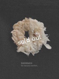toromeco／アンティークビーズのsew brooch