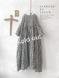 MARCHE' DE SOEUR／ギャザーワンピース・ギンガムチェック