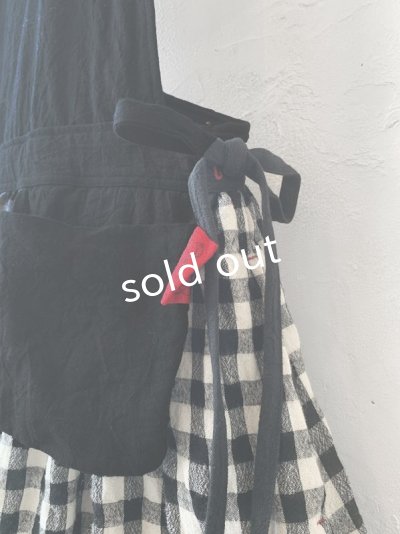 画像3: MARCHE' DE SOEUR/バッククロスワンピース・黒×ギンガム