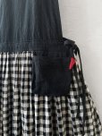 画像2: MARCHE' DE SOEUR／バッククロスワンピース・黒×ギンガム (2)