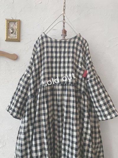 画像2: MARCHE' DE SOEUR／ギャザーワンピース・ギンガムチェック