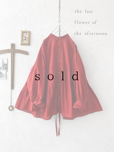 画像1: the last flower of the afternoon／静寂の欠片 robe shirt・agate red