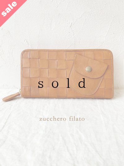 画像1: 【半額・12月末まで】zucchero filato/カウレザーポケット長財布