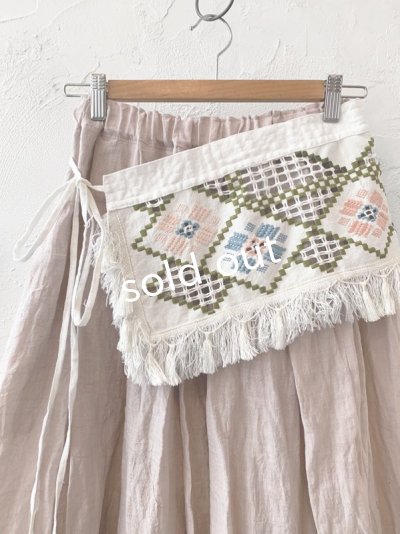 画像2: PERRY/ vintage emproidery tablier sk・pink