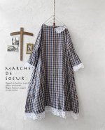 画像4: MARCHE' DE SOEUR／フレンチワンピース・ブルーチェック (4)