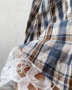 画像10: MARCHE' DE SOEUR／フレンチワンピース・ブルーチェック (10)