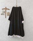 画像8: MARCHE' DE SOEUR／バテンレース付きフレンチワンピース・へリンボンブラック (8)