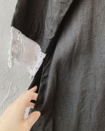 画像7: MARCHE' DE SOEUR／バテンレース付きフレンチワンピース・へリンボンブラック (7)