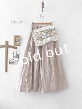 PERRY/ vintage emproidery tablier sk・pink