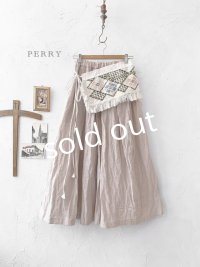 PERRY/ vintage emproidery tablier sk・pink