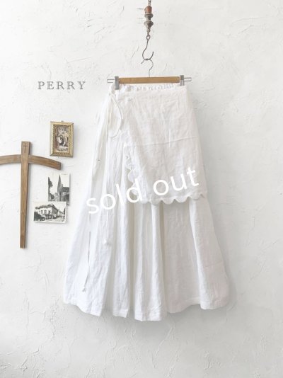 画像1: PERRY/ scallop sk・white