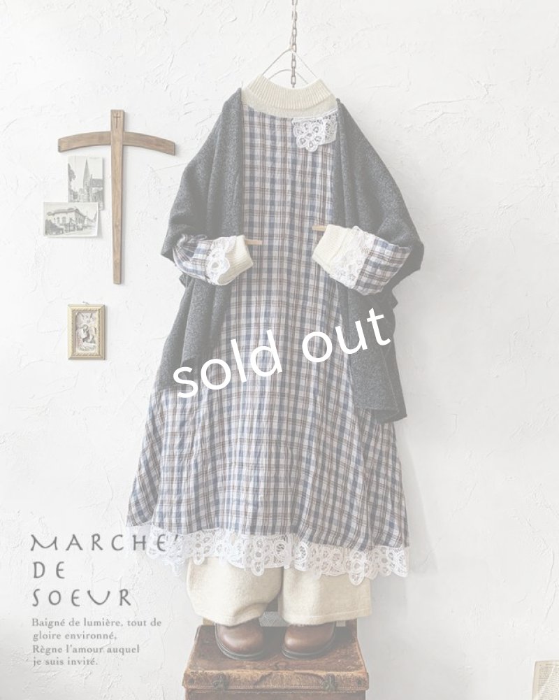 画像11: MARCHE' DE SOEUR／フレンチワンピース・ブルーチェック (11)