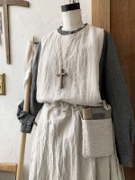 画像2: MARCHE' DE SOEUR／タブリエワンピース・クラッシュリネン (2)