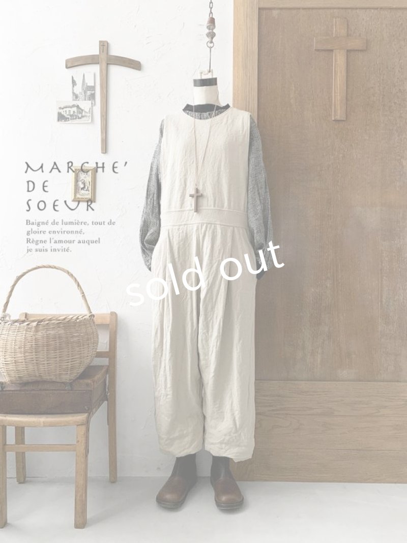 画像3: MARCHE' DE SOEUR／オールインワン・厚織杢ベージュ (3)