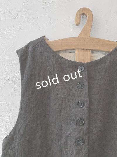 画像7: Reliure／ボタンベスト・チャコール
