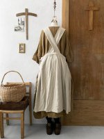画像8: MARCHE' DE SOEUR／タブリエワンピース・厚織杢ベージュ (8)